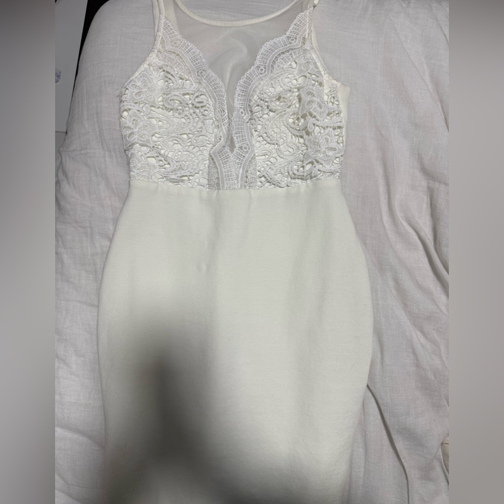Lulu's White Lace Mini Dress